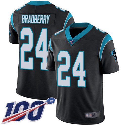 Carolina Panthers Limited Black Youth James Bradberry Home Jersey NFL Football 24 100th Season Vapor Untouchable